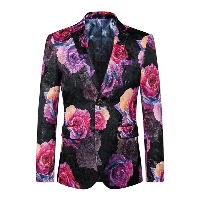 

New Men Blazer High Quality printing Blazer Club Apparel Men Formal Wedding Prom Blazer Men Slim Costume Homme Plus Size 5XL 6XL