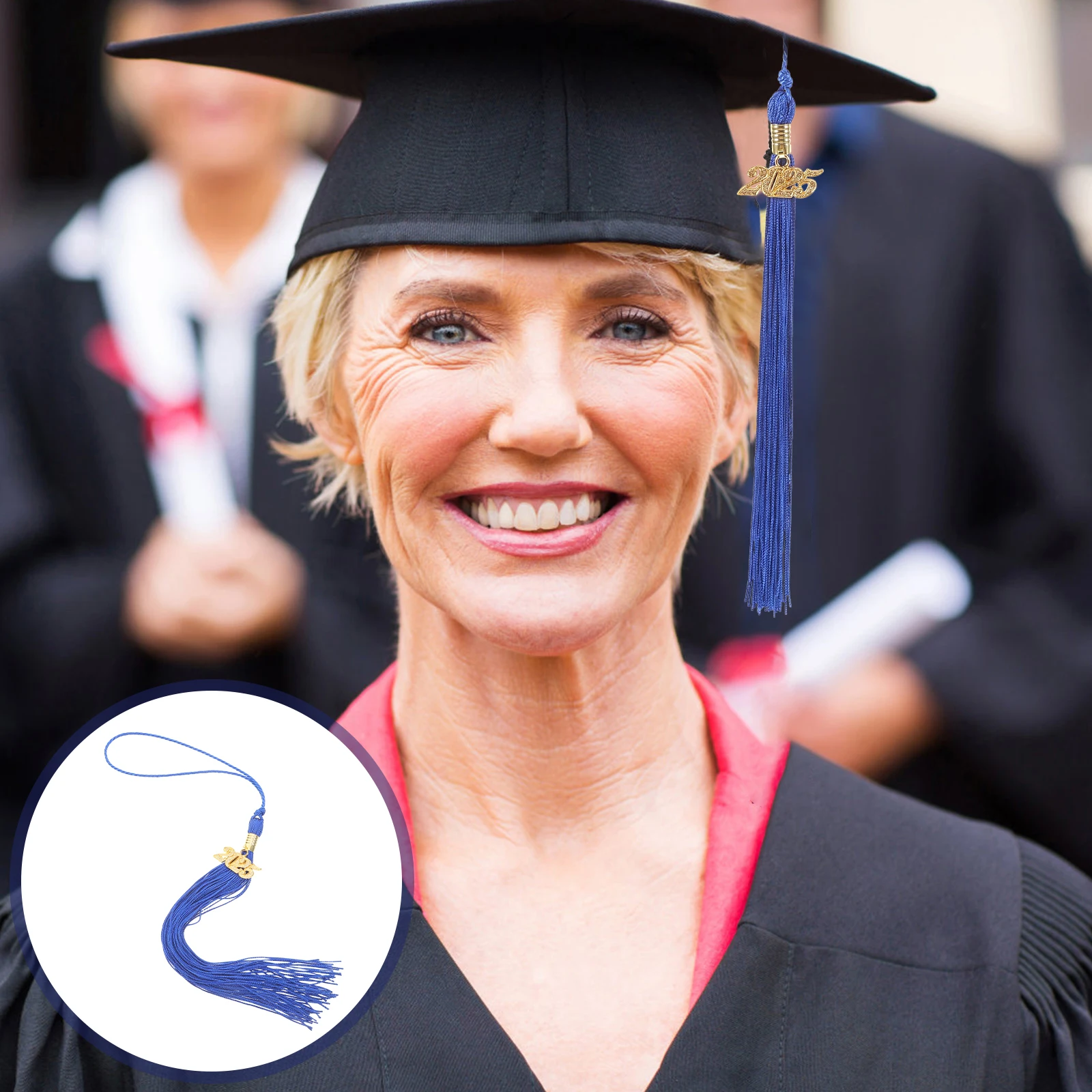 2025 Graduation Cap Tassel Pendant 2025 Charm Metal Clasp Polyester Decorations Diy Sewing Fringe Accessories Cap