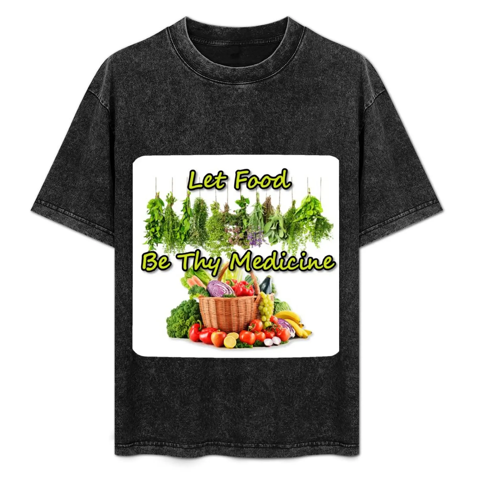 

Let Food Be Thy Medicine T-Shirt Casual Breathable Short Sleeve Top