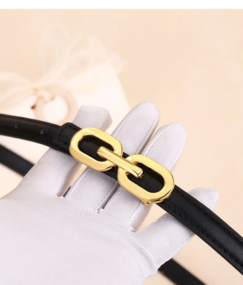 Hochwertiger Damengürtel; Feine und leichte Luxus-Modeaccessoires; Ledergürtel für Damen; Vielseitiger 8-förmiger Gürtel für – Detail 22
