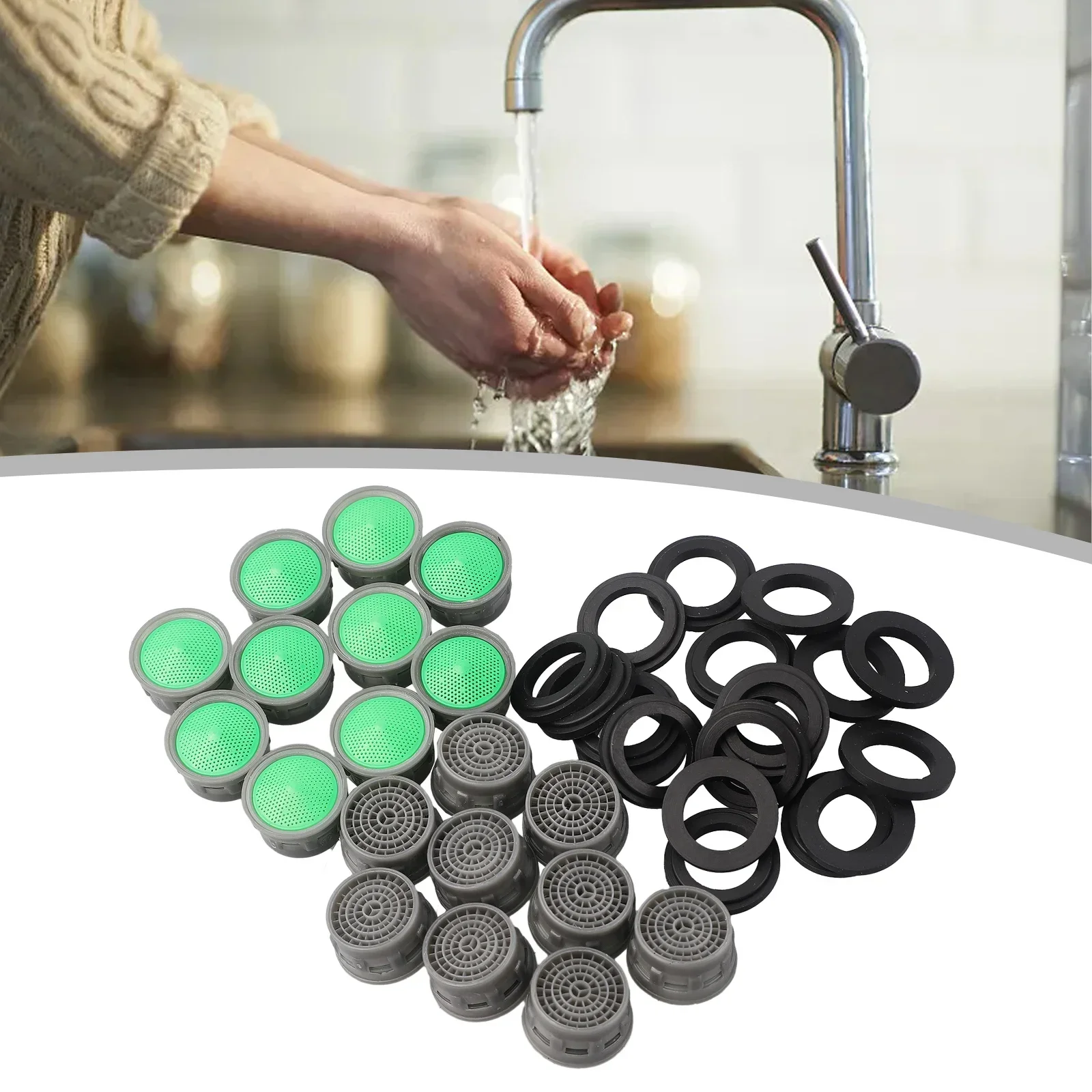 Part Faucet Nozzle Filter 20.9 X 18 Mm No Water Splashing Accessories Black+green Elements Kit Tools Wear-Resistance