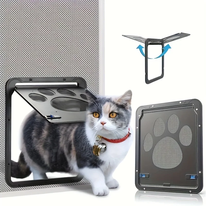 Easy-Install  Pet Door For Cats & Dogs - Dual-Direction, Durable Pp