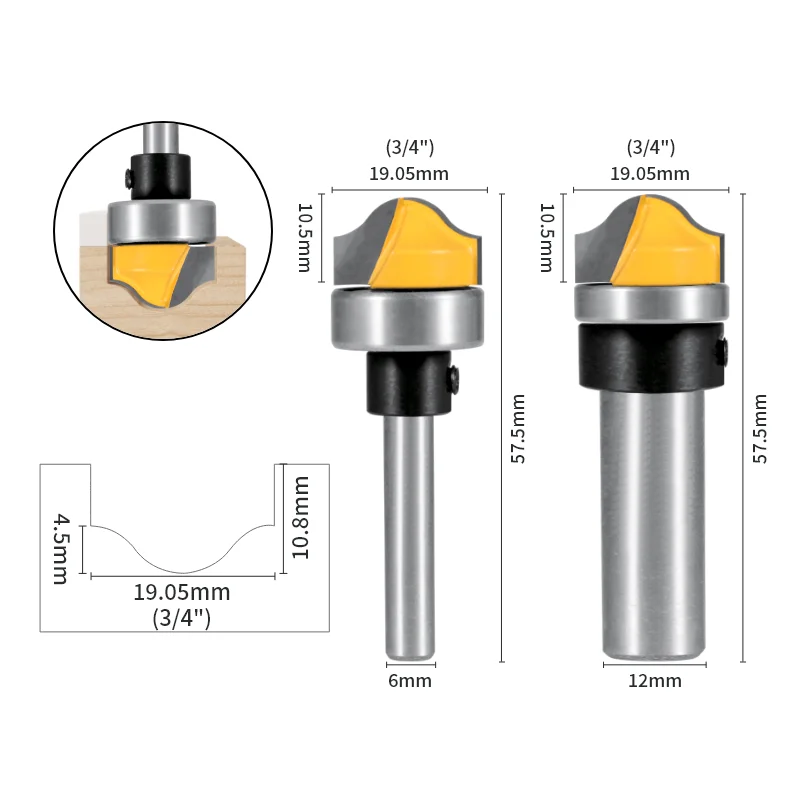 PTA Faux Panel Ogee Bit Router Bit Woodworking Milling Cutter For Wood Bit Wood Cutters Face Mill End Mill