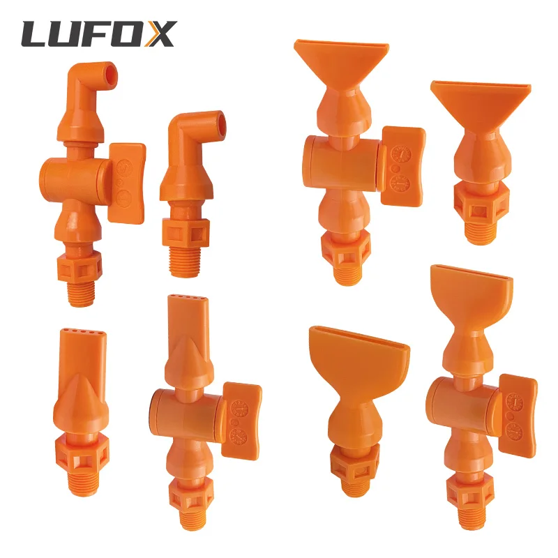 

Пластиковая насадка-распылитель PT1/8 дюйма, веерообразная, регулируемая, универсальная, для охлаждения, с круглой головкой.