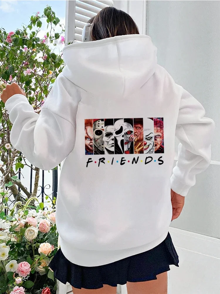 New Najlepszy stefen King Horror nadrukowanymi postaciami przyjaciele Hoodies kobiety kreskowek topy ubrania na Halloween kobiet