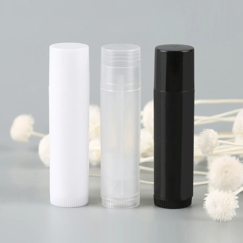 5Pcs Empty Plastic Lipstick Tubes Travel Lip Balm Container For DIY Homemade Lip Balm Cosmetic Refillable With Cap