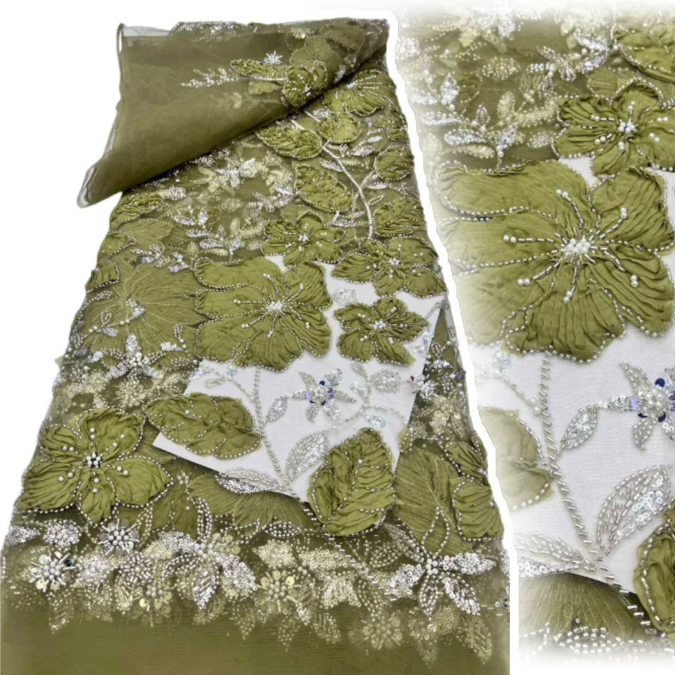 

Элегантная нежная шифоновая сетчатая кружевная ткань высшего качества с камнями и блестками, тюлевая ткань для шитья свадебного платья CC1727