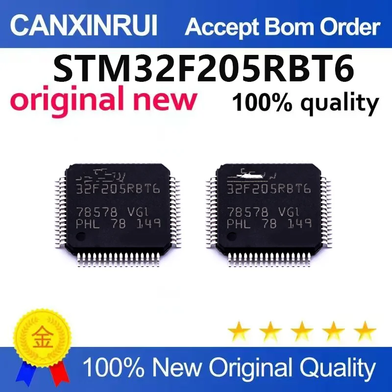 (5pcs-100pcs)Brand new original TM32F205RBT6 LQFP-64 ARM Cortex-M3 32-bit microcontroller MCU