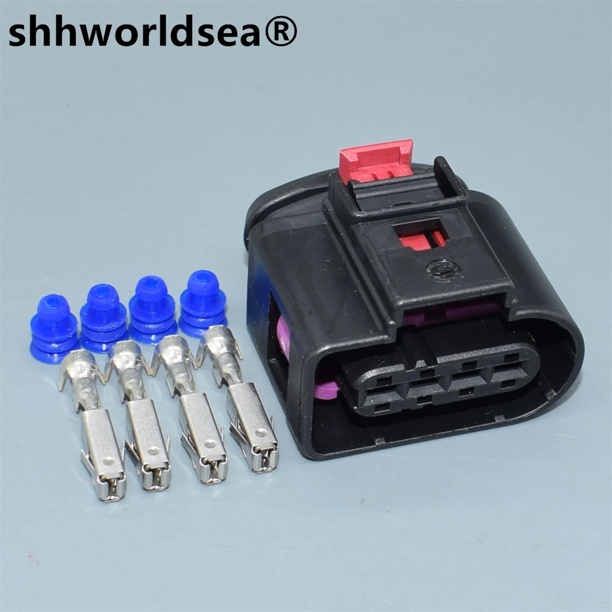 

shhworldsea 4 Pin/Way Female Ignition Coil Connector Plug With Terminal Seal For AUDI A8 VW 8K0 971 994 8K0971994