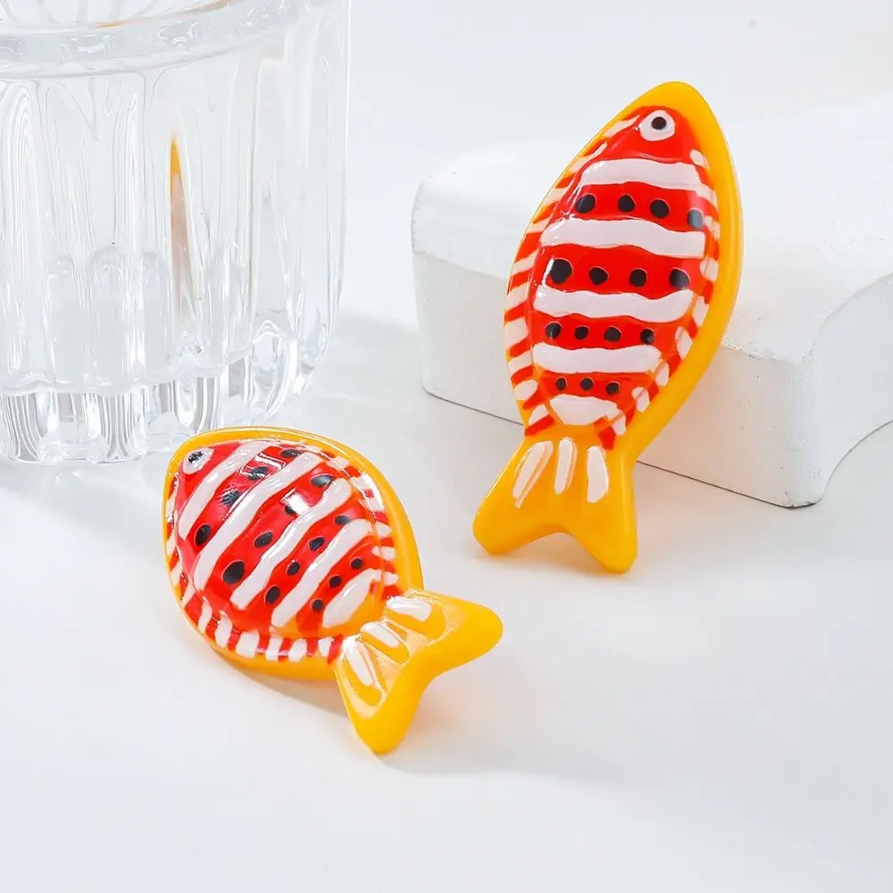 Trendy Beach Tropical Fish Pendant Cute Korean Style Fish Necklaces Decoration Charms Ear Jewelry Women