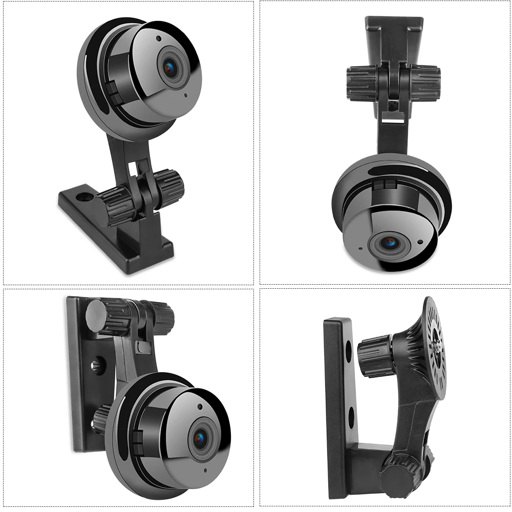 Telecamera senza fili HD 360 grandangolare VR 1.0MP Mini WIFI Visione notturna Telecamera IP di sicurezza domestica intelligente Monitor Onvif Baby Monitor