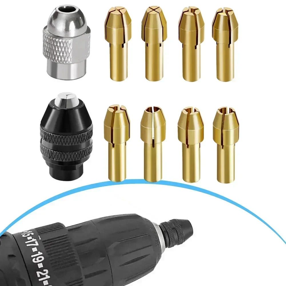 Drill Bit Chuck Brass Drill Chuck User-Friendly Design Compatibility With Rotary Tools For Flexible Shafts Drill Bit