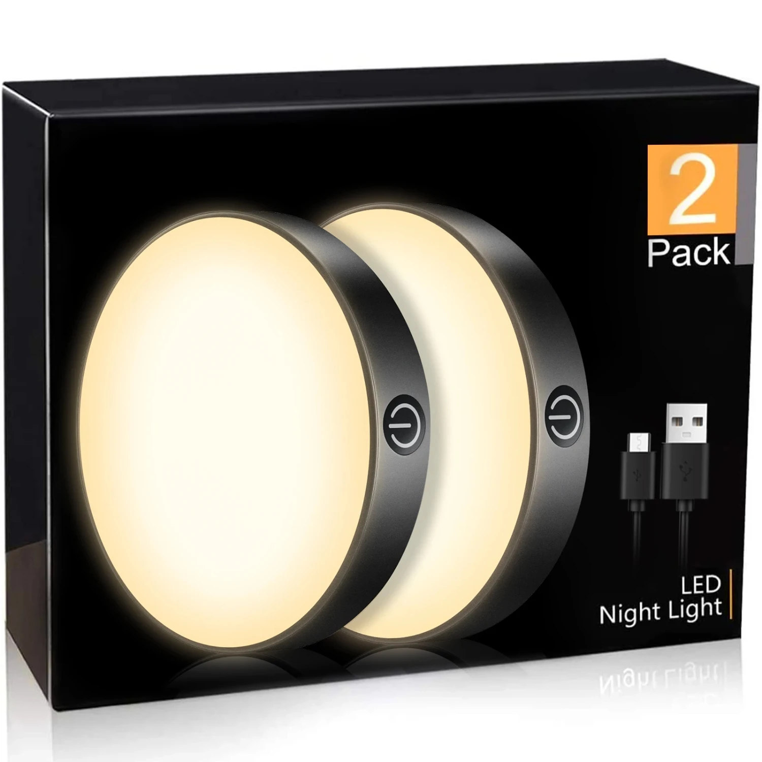 Luz noturna LED regulável com bateria embutida de 1000mAh, eficiente em termos energéticos e versátil, compacta e conveniente para uso no armário, nova