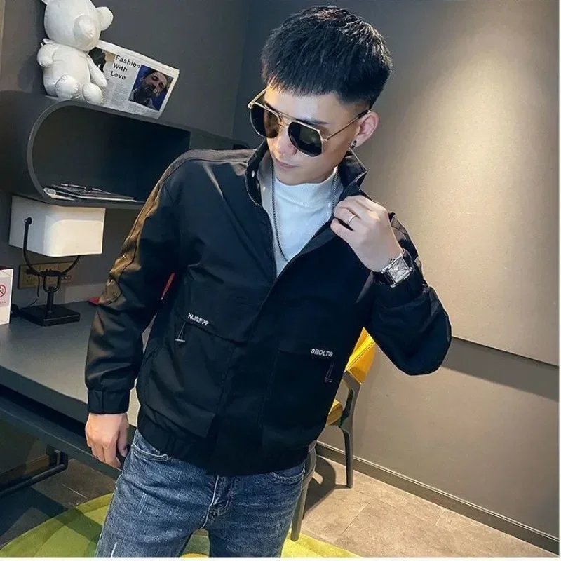 Cargo Jacket for Men Spring Autumn Trendy Man Coat Y2k Harajuku New In Joker Korean Reviews Many Clothing Fashion 2024 Deals