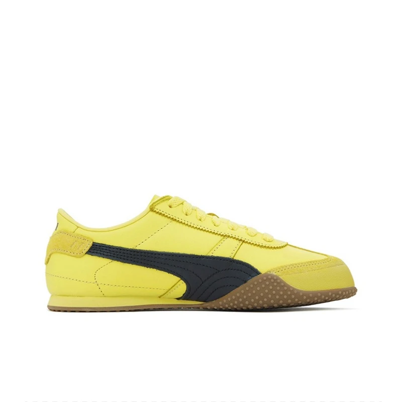 Puma Bella UT Fashion Trendy Non-slip Low Running Shoes for Men and Women Casual Flat Sneakers German Training yellow black