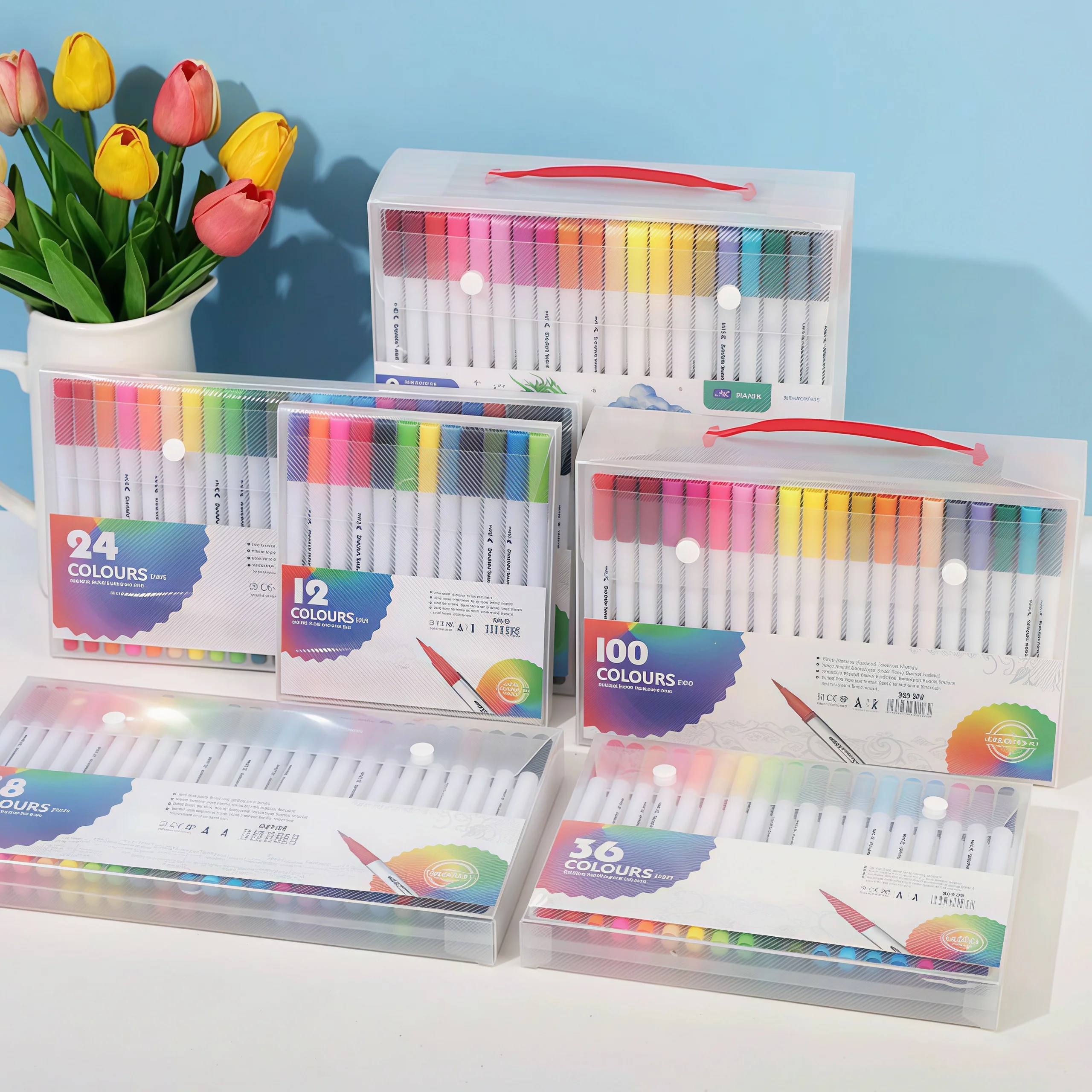 

12-100 цветов, набор маркеров, кисть с двойным наконечником, ручка с тонким наконечником, акварельные художественные маркеры для рисования манги, принадлежности для художественного рисования