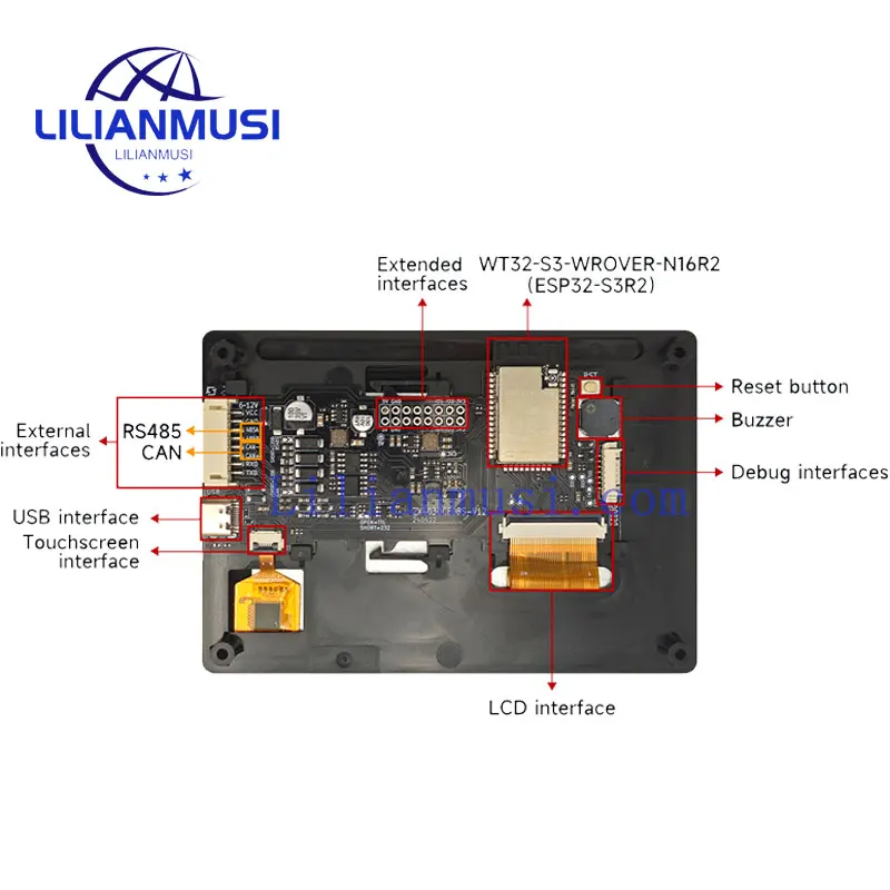 New 4.3 inch smart displays touch screen 480X272 Resolution esp32s3 lcd board with esp32-s3 lcd module esp32 lcd display