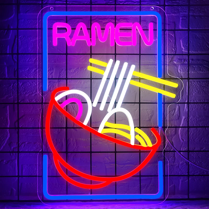 

Ramen Neon Sign for Wall Decor LED Light Up Sign for Resturant Dining Hall Kitchen Home Bar for Christmas Birthday Gifts