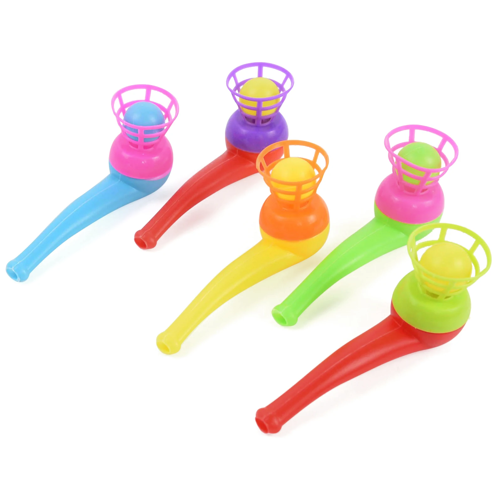 6/12Pcs Magic Blowing Pipe Floating Ball Kids Favors Balance Training Toys Christmas Birthday Party Piñatas Gifts Bag Filler