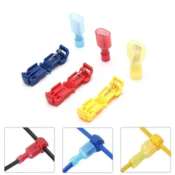10pcs/5pairs T-Tap Wire Connectors, T Tap Electrical Connectors Quick Wire Splice Taps and Insulated Male Quick Disconnect