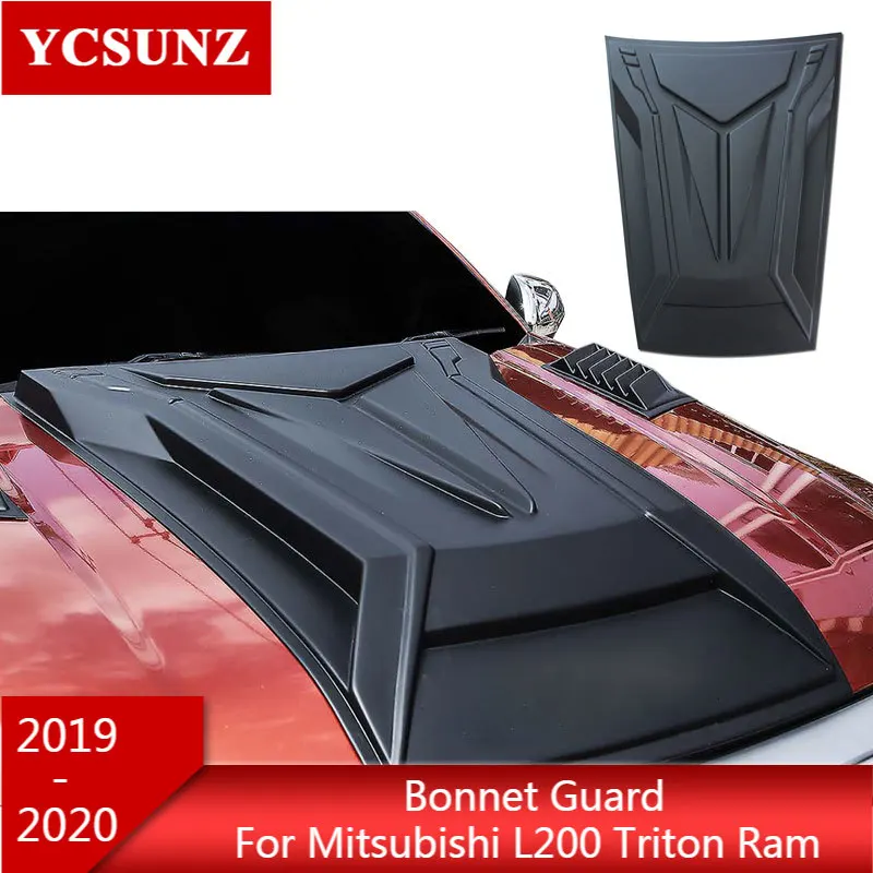 2019 bonnet guard hoods scoops For Mitsubishi L200 2019 2020 2021 Triton Ram 1200 Strada Strakar Barbarian With Nut Double Cabin