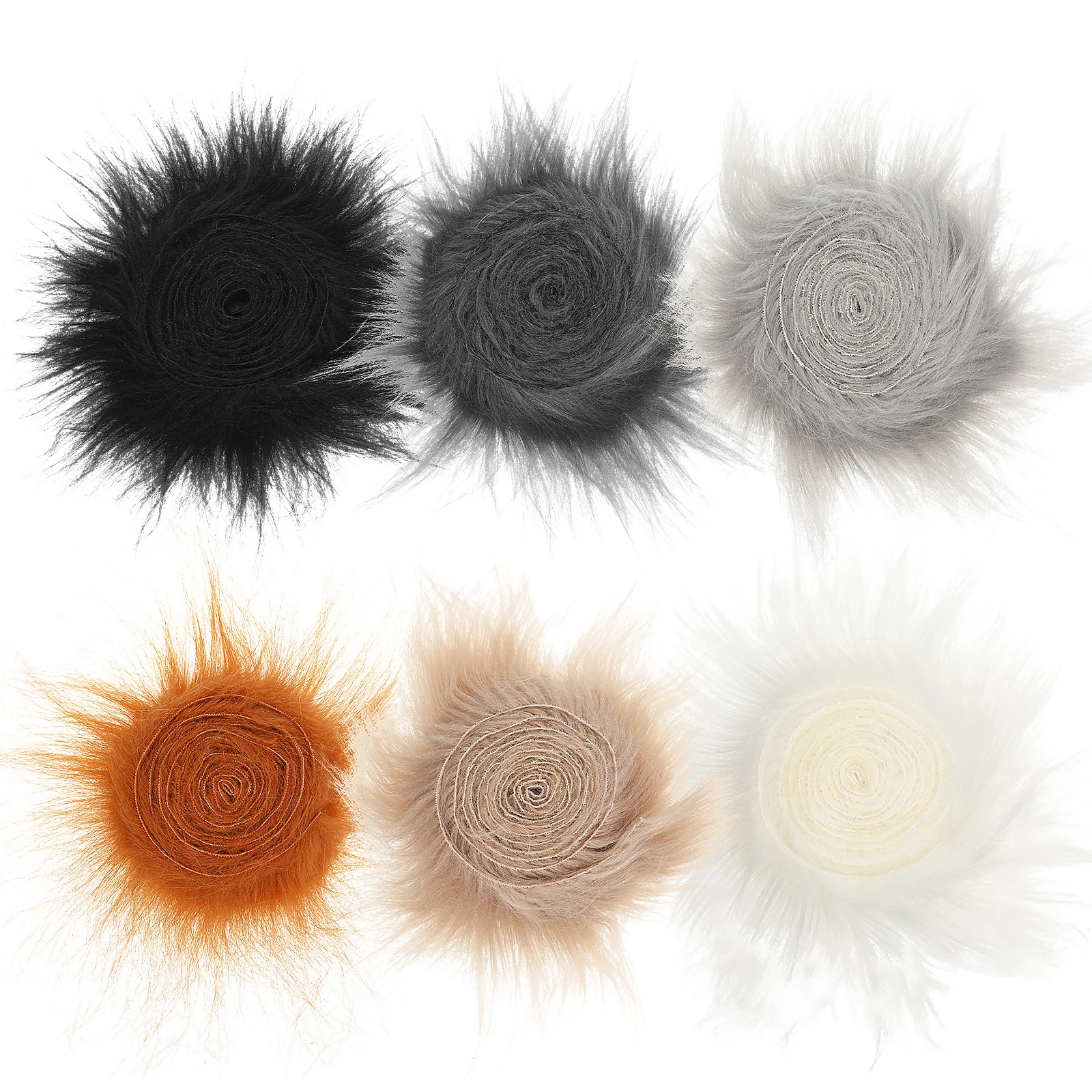 

6 Rolls 1.5M Faux Strips Artificial Craft Fabric Diy Home Decor Soft Realistic Trimming For Clothing Handicrafts Sewing Projects