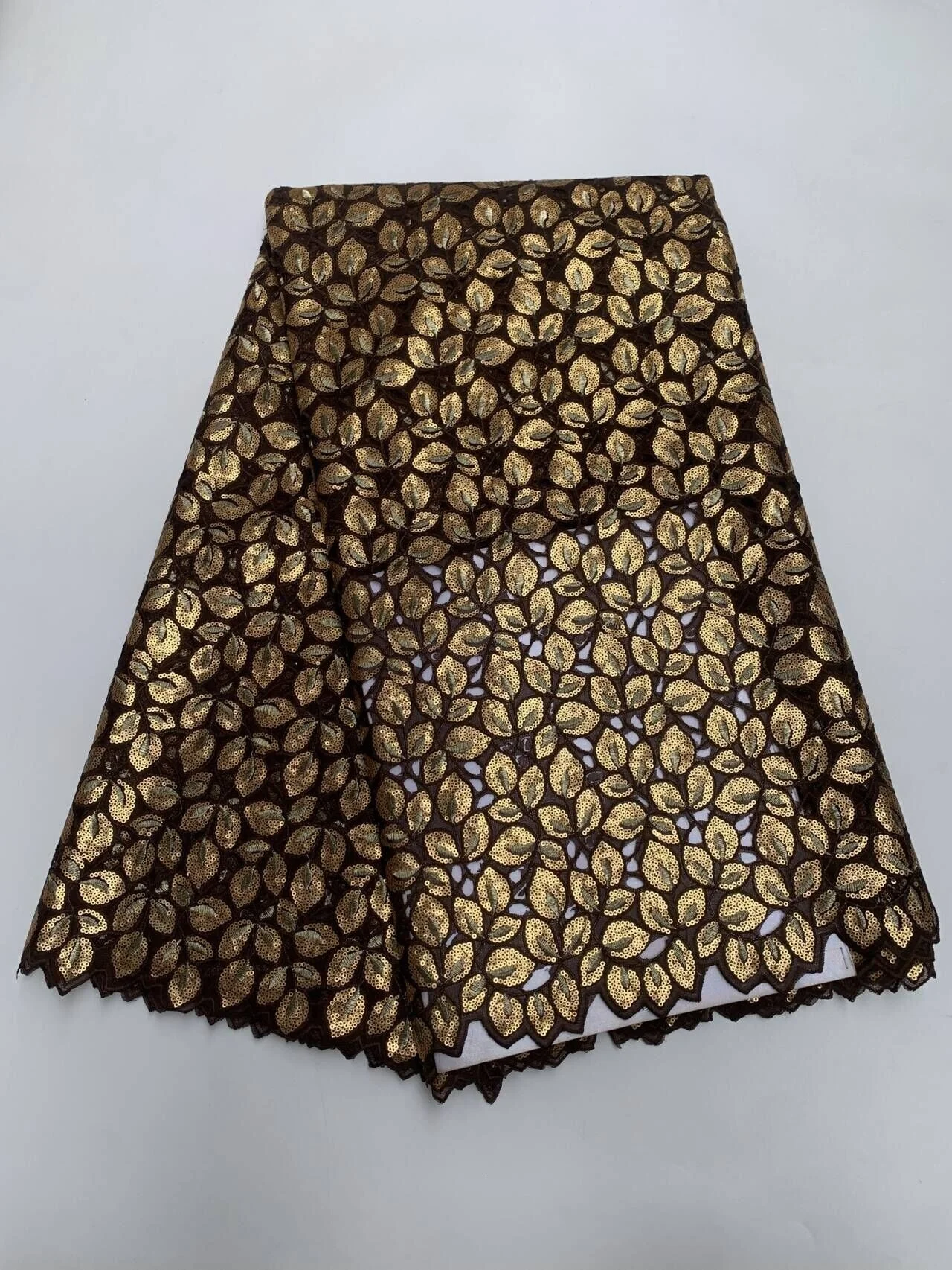 

African Nigerian Embroidery Lace Fabric, High Quality, French Tulle, Wedding Party Dress, Sequins, Organza 5Yards, 2026 \TY018