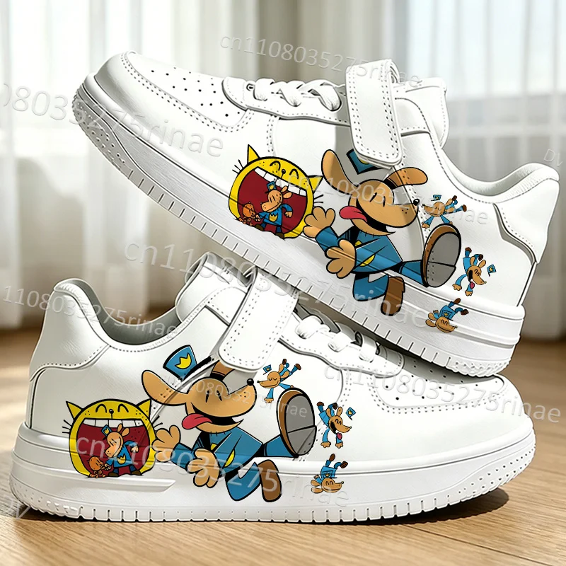 Exclusive DOG MAN Design Minimalist Trendy Boys Girls Athletic Walking Trainers Suitable Back To School Season Kids Gift