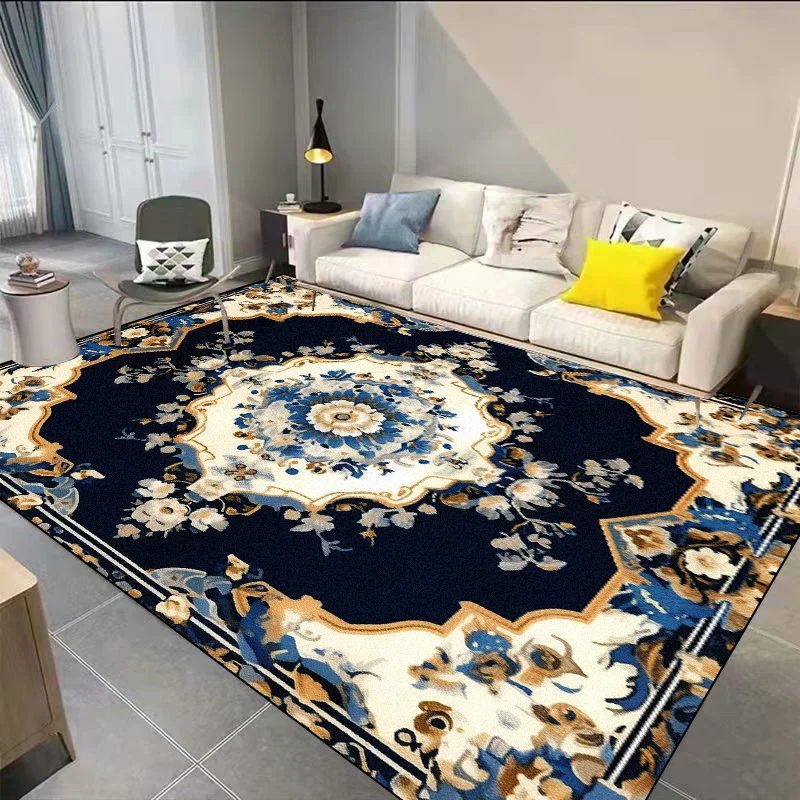 Living Room Large Area Decoration Carpet European Style Sofa Coffee Table Area Rugs 200x400cm Bedroom Decor Non-slip Floor Mat