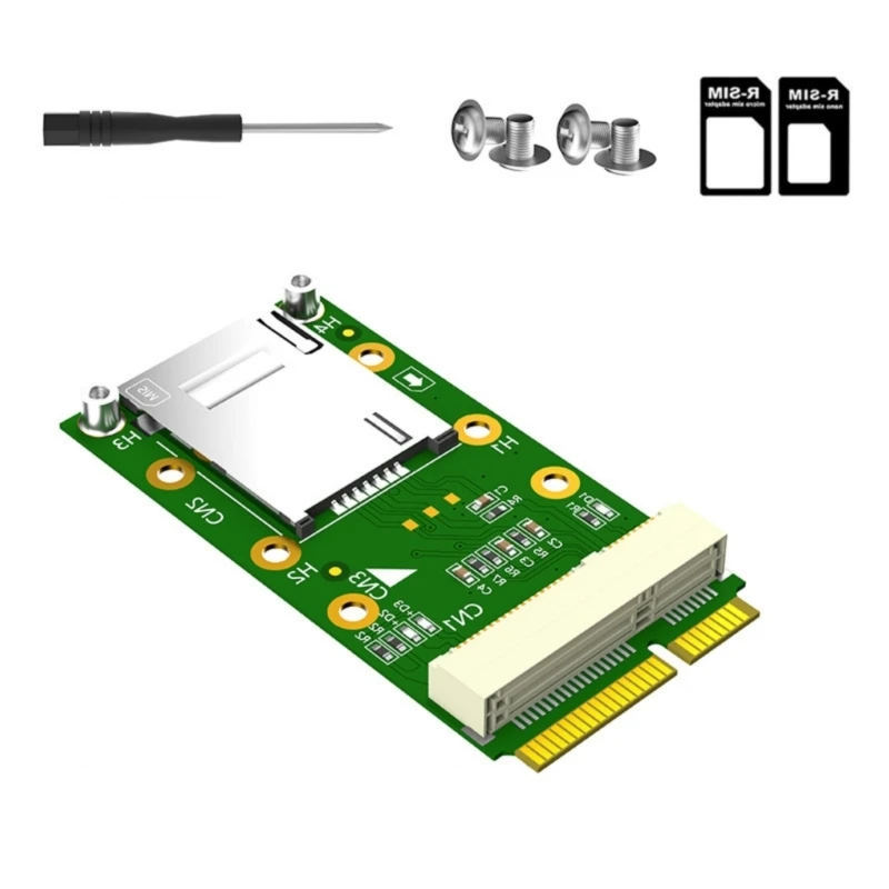 Mini PCIE 3G Module to Mini PCIE Adapter Card Holder Slot Supports WWAN LTE Mini PCIE Card Support 3G LTE Module