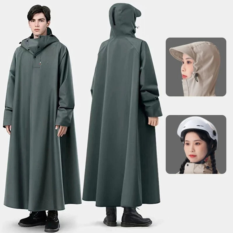 Thicken Full-body Oxford Waterproof Raincoat Rain Poncho Loose Oversized for Adult Man Woman Riding Motocross Electric Bikes