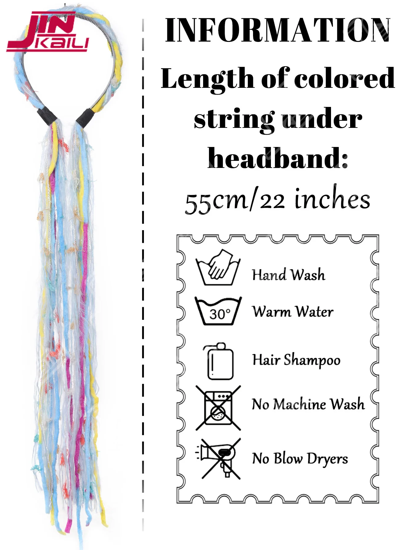 JKL Synthetic Weaving Colorful Ribbon Braid Boho Style Hair Hoop DIY Braided Color Rope Headband Women Hair Accessories