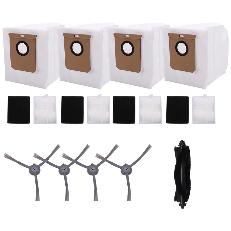 Sac à poussière avec filtre Hepa pour aspirateur Robot Eufy Clean L50 / L50 SES / L60 / L60, brosse latérale à rouleau, accessoires Part-A58E