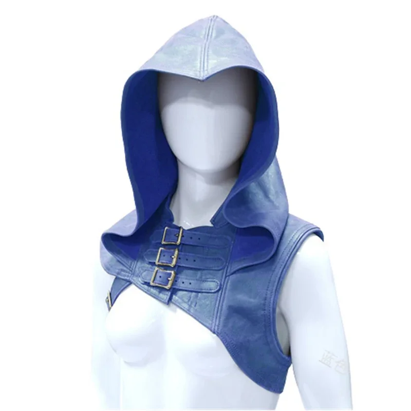 Medieval Hooded Capelet Mantle Halloween Costume Cosplay Costume Retro Buckle Shoulder Pads Solid Color Outdoor Hood Cowl Hat