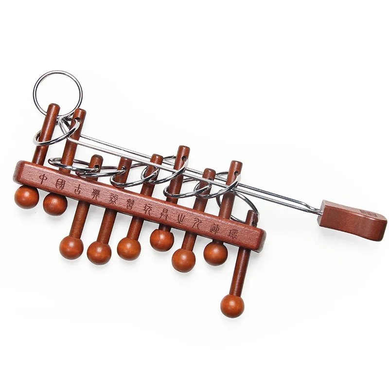 Klassisches chinesisches Puzzle mit neun verbundenen Ringen, Gedankenspiele für Erwachsene und Kinder, hoher Schwierigkeitsgrad, Denksportaufgaben, IQ-Test, Entriegelungsspielzeug