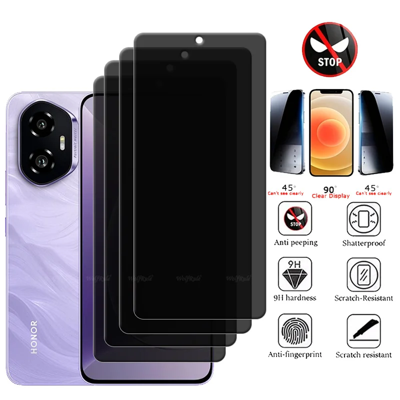 

1/2/3/4Pcs For Honor 300 Glass Huawei Honor 300 Tempered Glass Privacy Anti-Spy Phone Cover Screen Protector Honor 300 Honor300