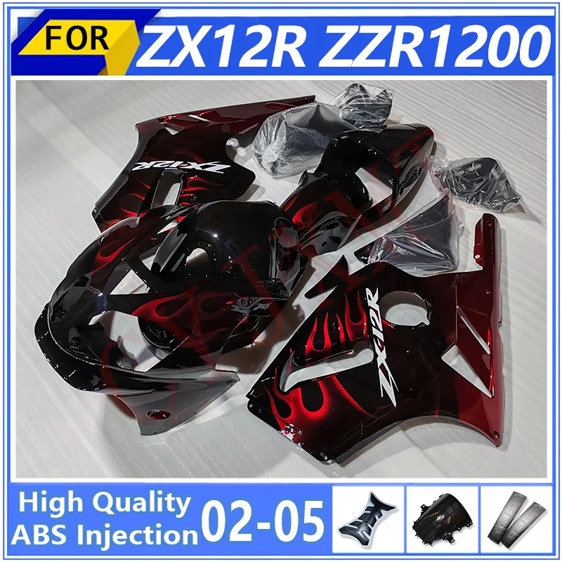 

Комплект обтекателей для мотоцикла Kawasaki ZX12R ZZR1200 ZX12 2002-2005, обтекатели ZX ZZR 12R 1200 02-04 05, кузовный кожух, корпус топливного бака