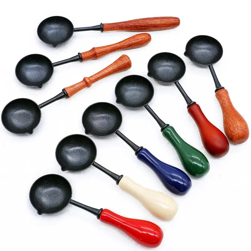 Wax Seal Stamp Non-Stick Spoon Fire Paint Wax Particle Melting Spoons Firing Stamp For Wedding Nvelopes Scrapbooking Crafts Tool