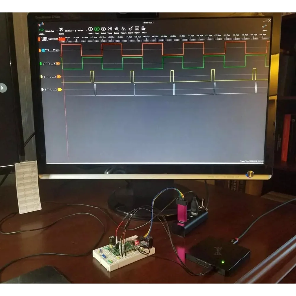 1set USB Logic Analyzer 16 Channels Dual-mode 400MHz Sampling Rate 16G Sampling Depth Logic Analyzer For Protocol Decoders