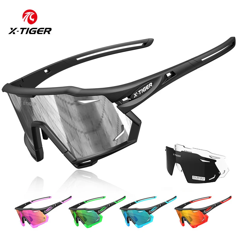 X-TIGER Cycling Sunglasses UV400 Protect Cycling Glasses Sports Polarized Men Bicycle Sunglasses MTB Racing Bike Glasses Eyewear