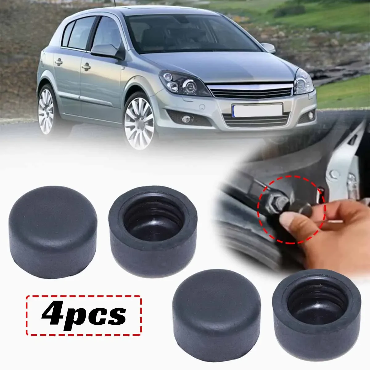 

4pc Windshield Wiper Arm Cap for Opel Astra H Nut Screw Bolt Protector Cover 2004-2014 Replace Durable Rubber Windscreen Car Kit