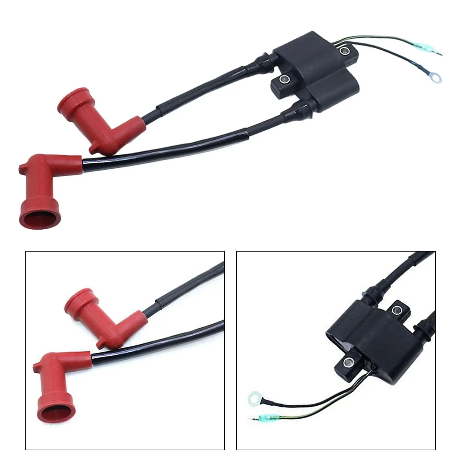 

Boat Motor Ignition Coil Assy Spare Sturdy Easy to Install Replacement for Tohatsu 2 Stroke Engine 9.9HP 15HP 18HP Outboard