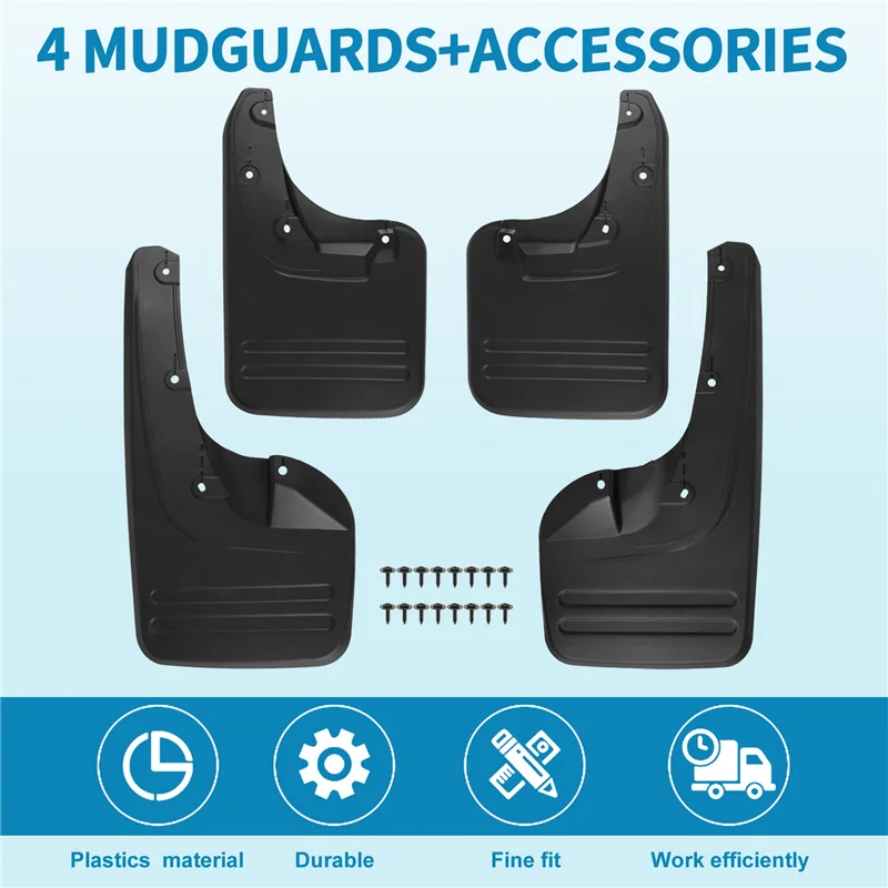Guardabarros delanteros y traseros de Sp-4X, guardabarros para Toyota Hilux Vigo 2005 - 2014, instalación de perno directo de plástico Exterior Pa