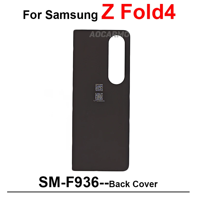 Black Gold Back Cover With Rear Camera Lens Frame Replacement Parts For Samsung Galaxy Z Fold4 SM-F936