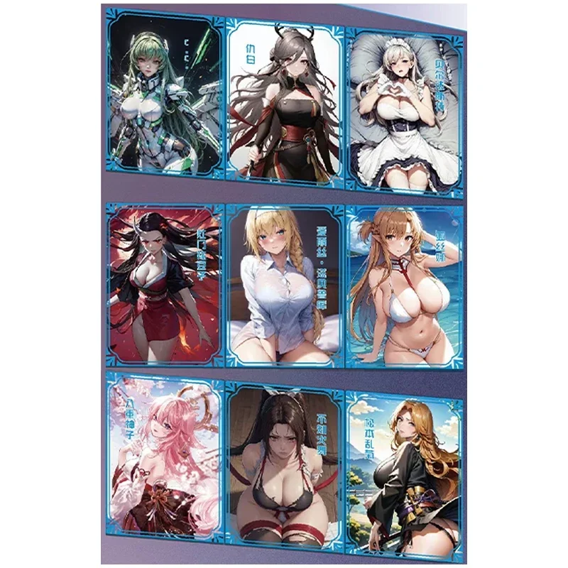 Dea Story Card ACG Anime Naruto Arknights Limited Nude AI Sexy Metal Card Uniform JK calze di seta nera ragazze Sexy