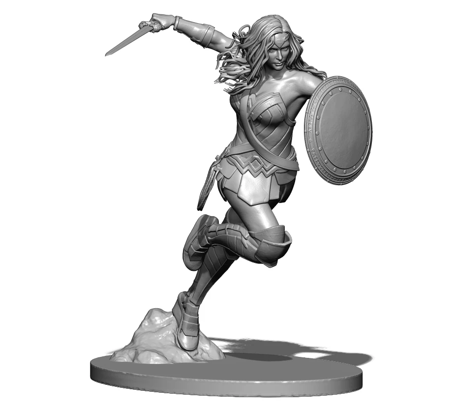 1/24 75mm 1/18 100mm Resin Model Wonder Gril 3D Printing Figure Unpaint No Color RW-081