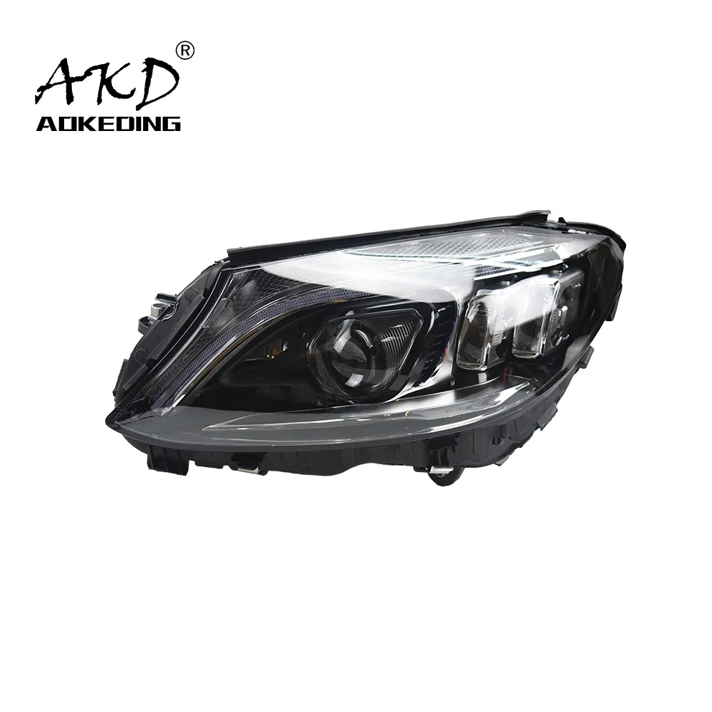 AKD Car Styling Head Lamp for W205 headlights 2014-2019 C180 C200 C300 LED Headlight Bi LED Projector Lens DRL Signal Lamp