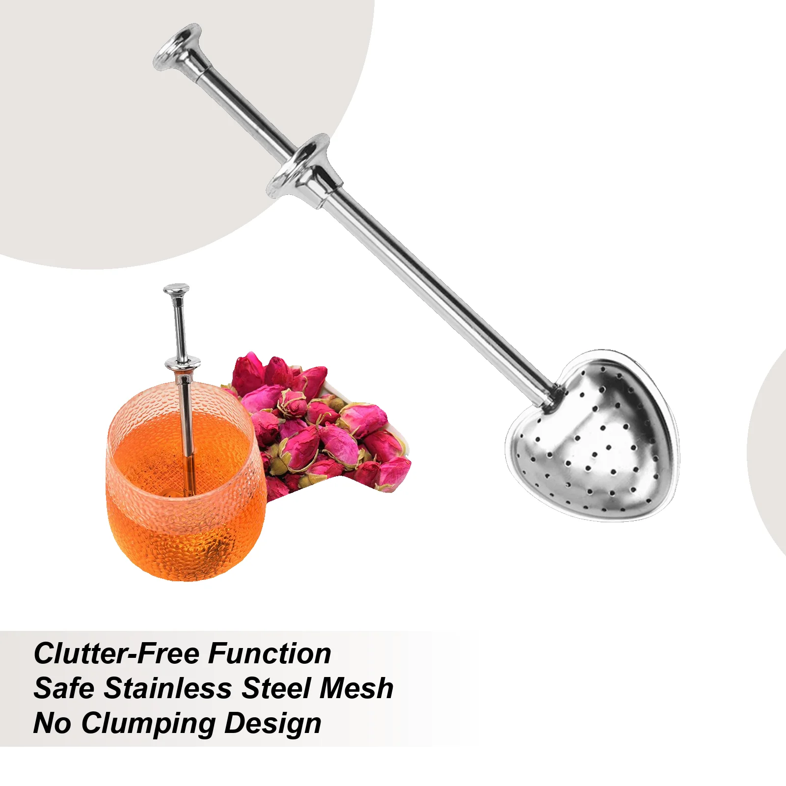 Tea Strainer Stainless Steel Dishwasher Safe Mesh Strainer Tea Diffusers Steeper For Work Home Adventure Traveling Camping BBQ