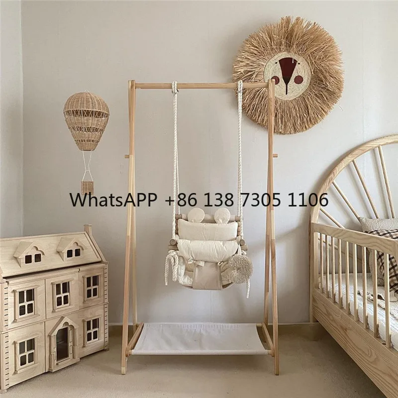 

ins style children's home indoor hanging chair coaxing baby artifact small hanging basket cloth rocking chair swinging