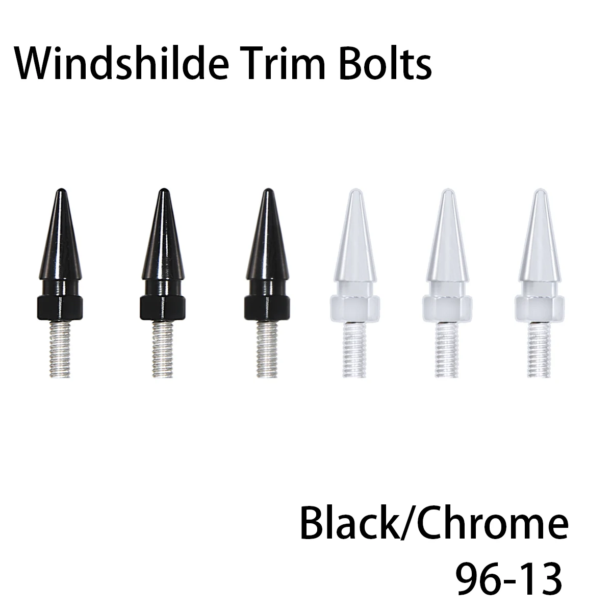 Black Chrome Fairing Windshield Trim Bullet Bolts For Harley Touring Electra Street Glide FLHT FLHTC FLHX 1996-2013